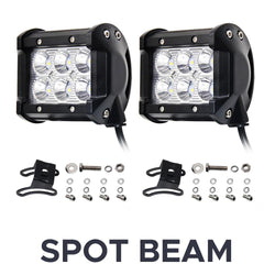 2stk CREE 4″ 50Watt Spot/Flood LED Ekstralys/Baklys