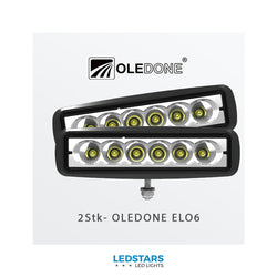 2stk OLEDONE ELO 6″ 50Watt Spot LED-Ekstralys/Ryggelys/Arbeidslys